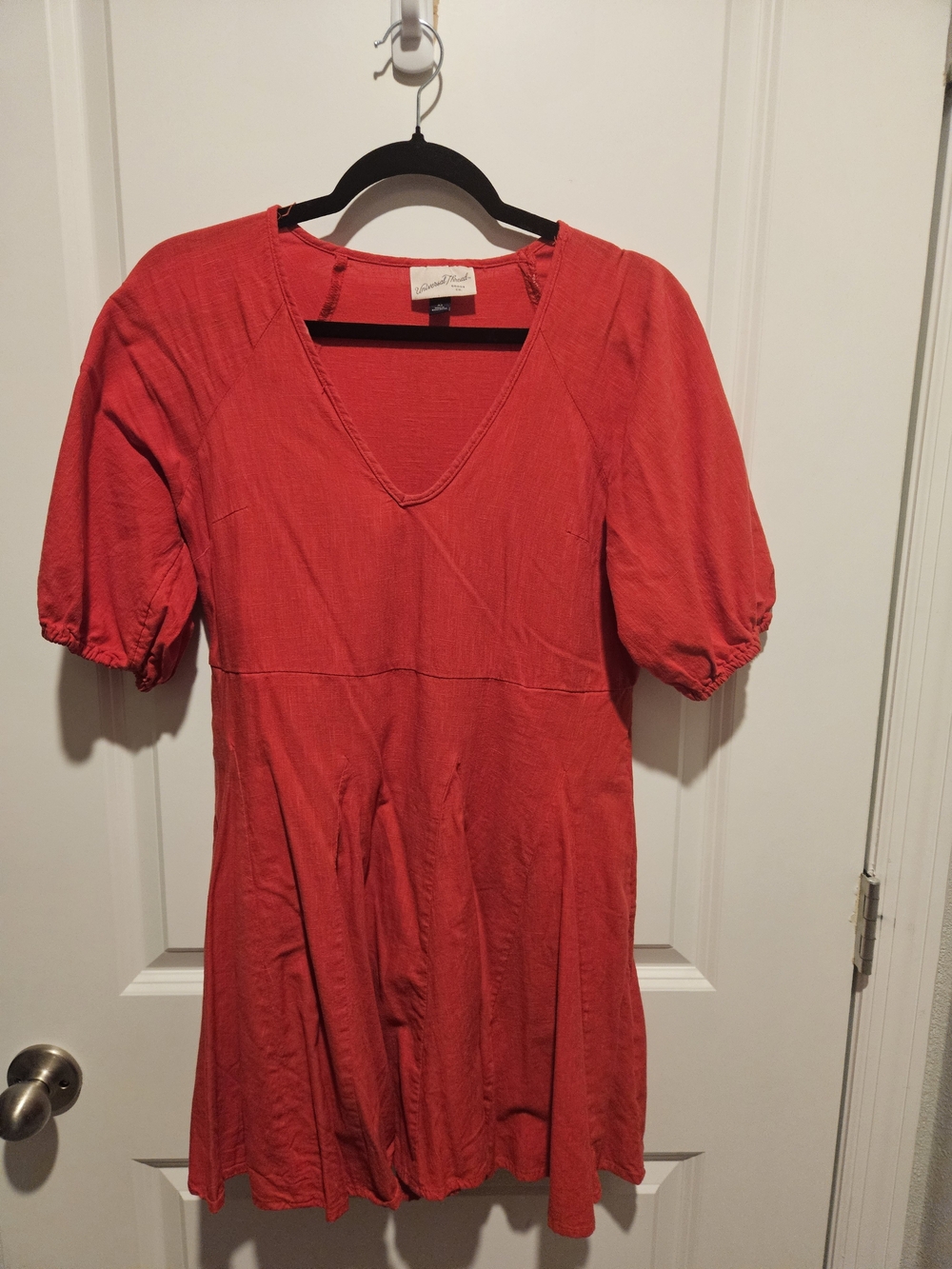 Universal Thread Red V-Neck Babydoll Tunic Dress